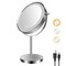 Edge Collections - Silver - Rechargeable LED Makeup Mirror with Magnification and Dimmable Lighting - 1 Piece
